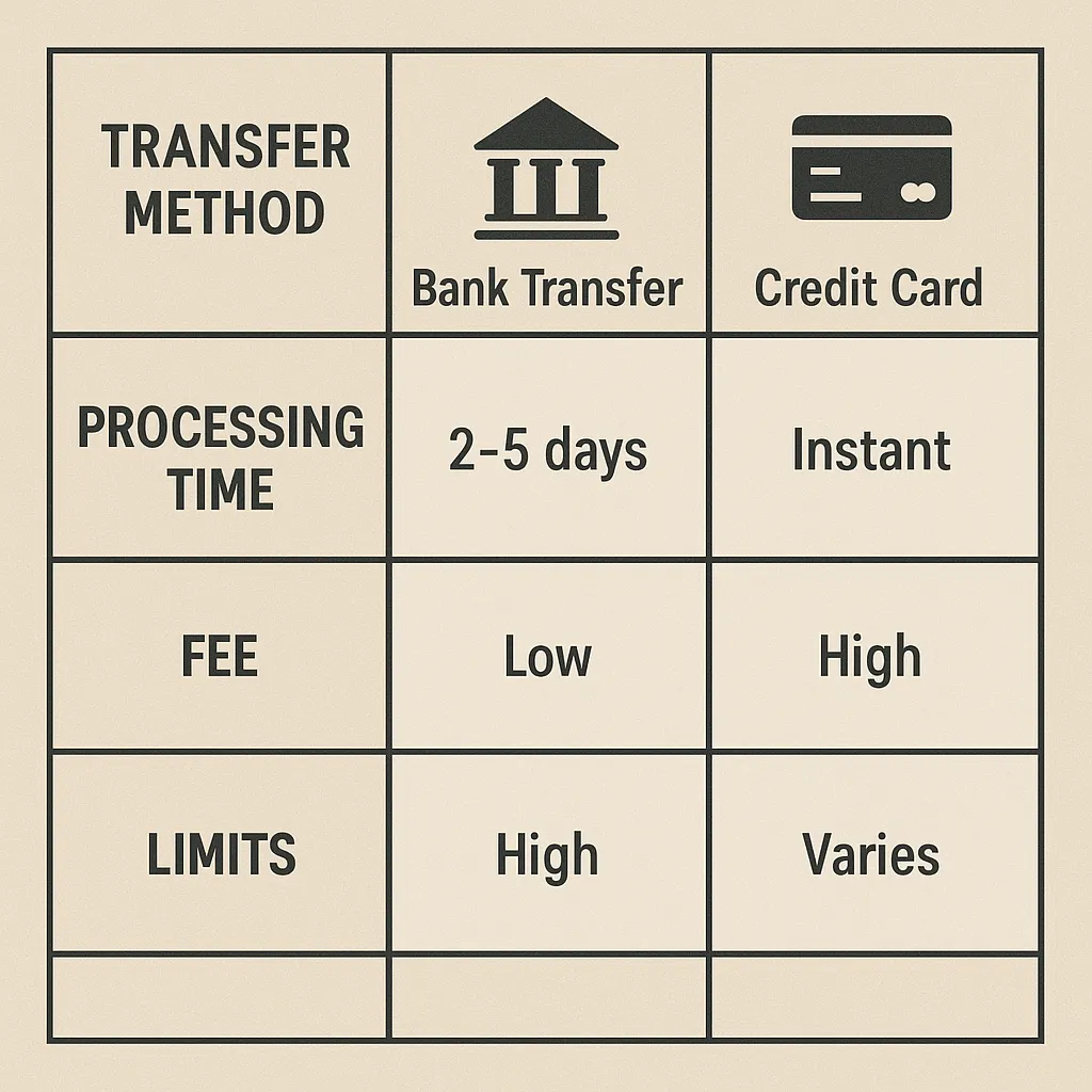 Transfer Method Comparison