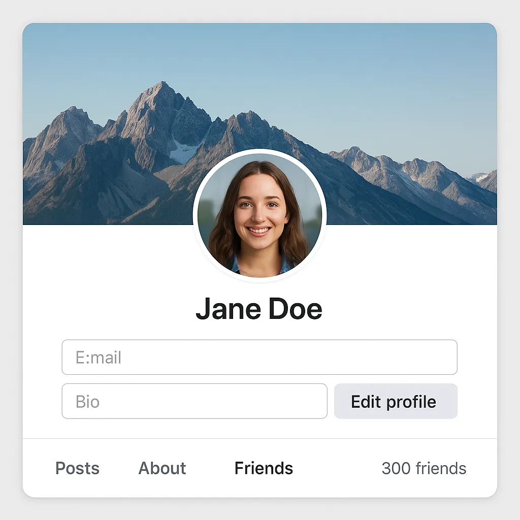 User Profile Mockup