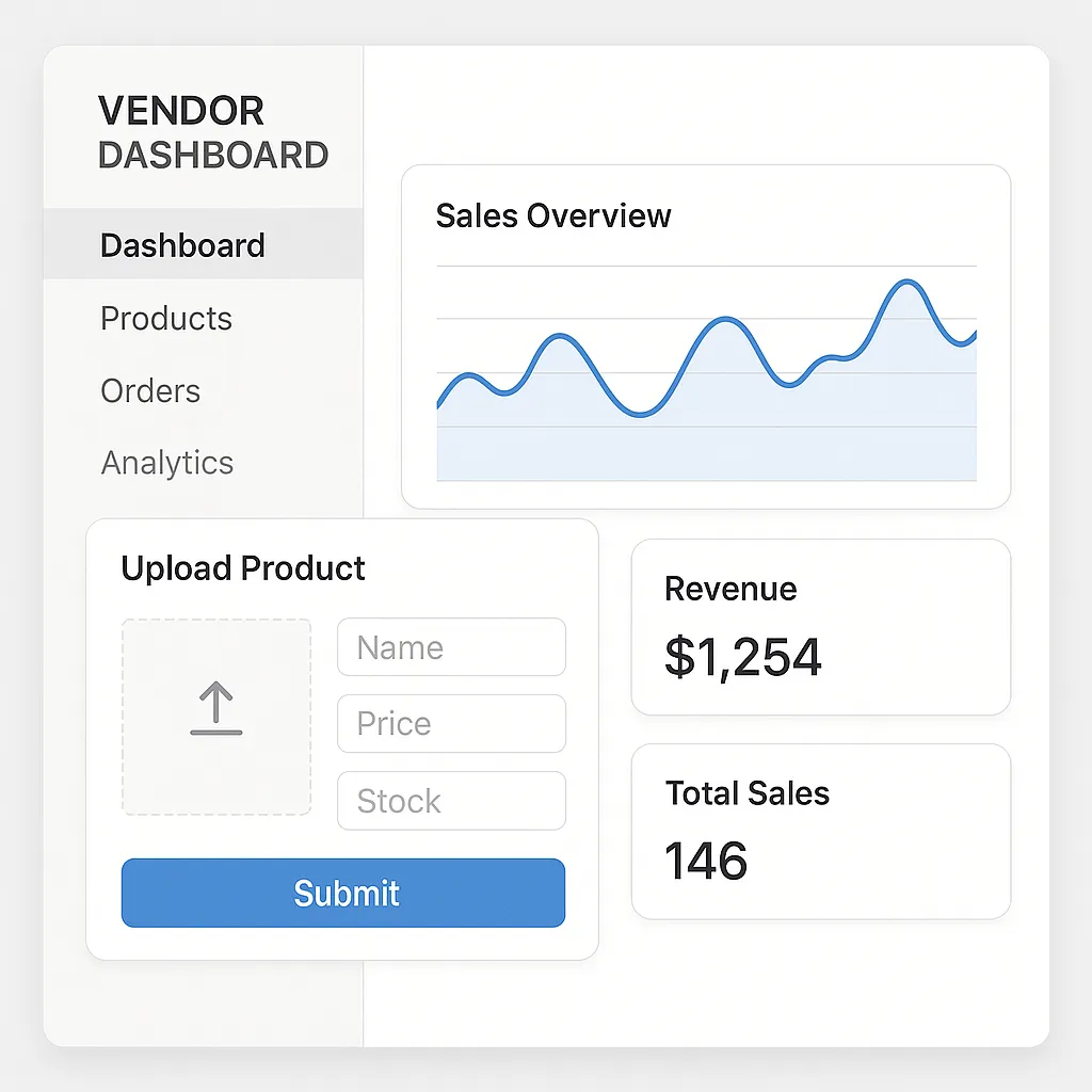 Vendor Dashboard Mockup