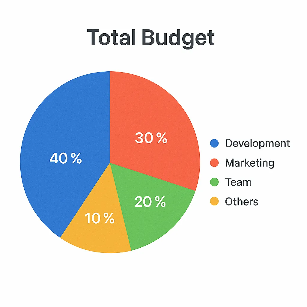 blockchain budget allocation pie chart 1