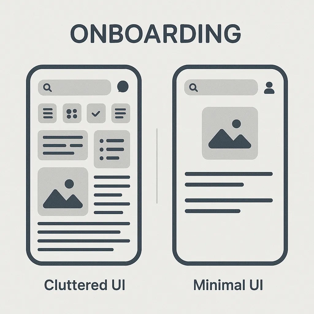 clean vs cluttered ui file transfer