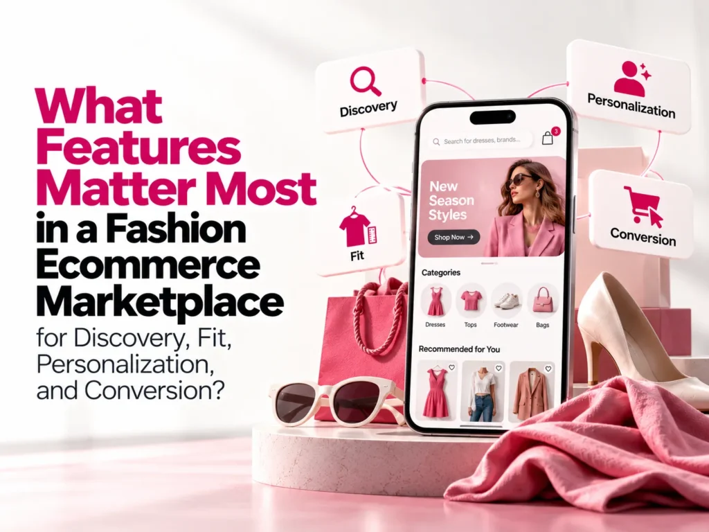 Fashion ecommerce marketplace features for discovery, fit, personalization, and conversion