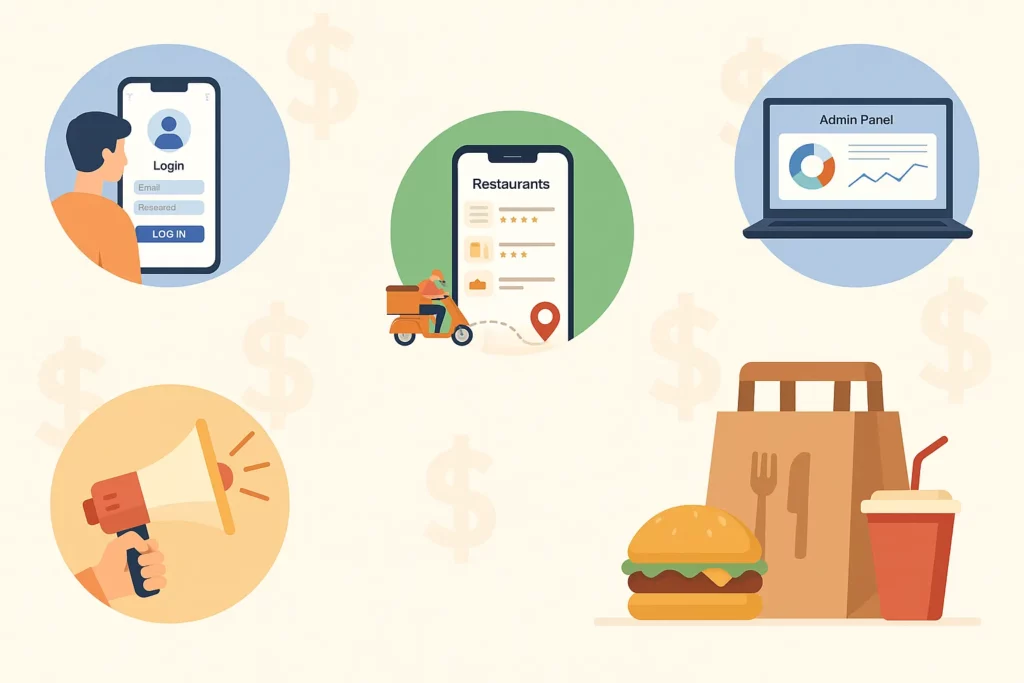 food delivery app cost feature image