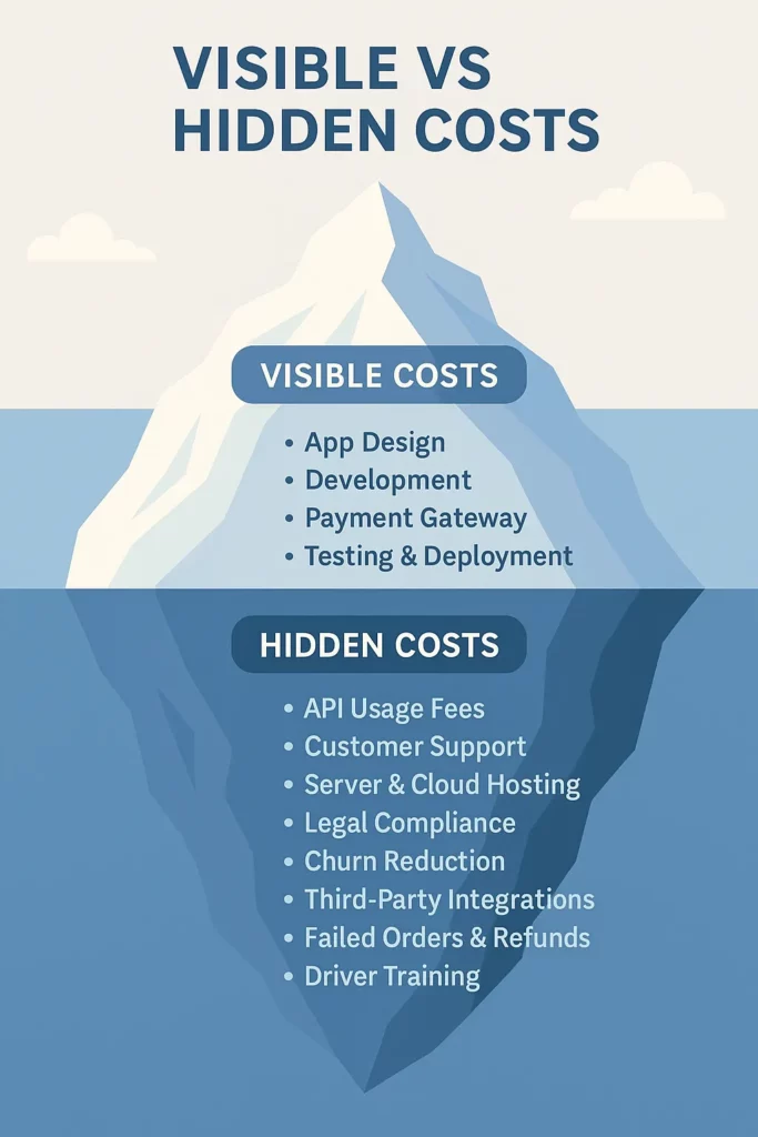 food delivery app visible vs hidden costs iceberg