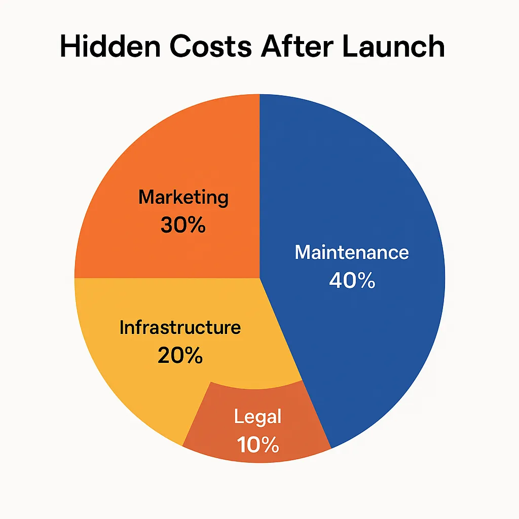 hidden costs hyperlocal app pie chart 1