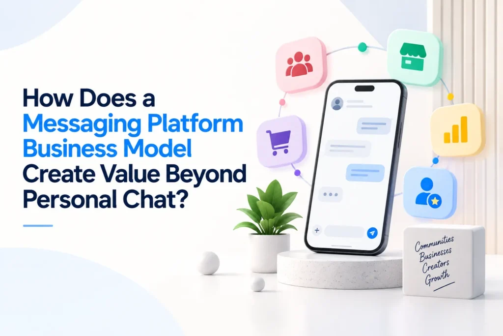 Messaging platform business model creating value beyond personal chat