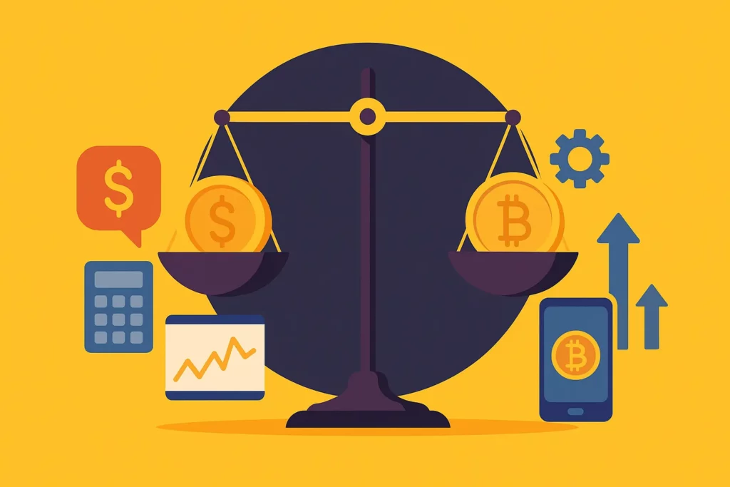 p2p crypto app cost vs features balance