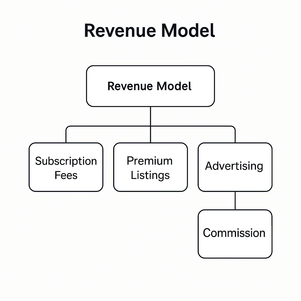 real estate platform revenue model flowchart 1