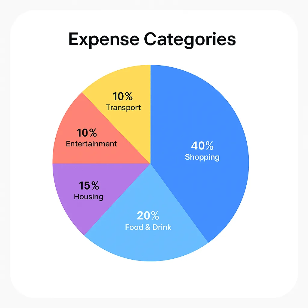 revolut expense categories pie chart