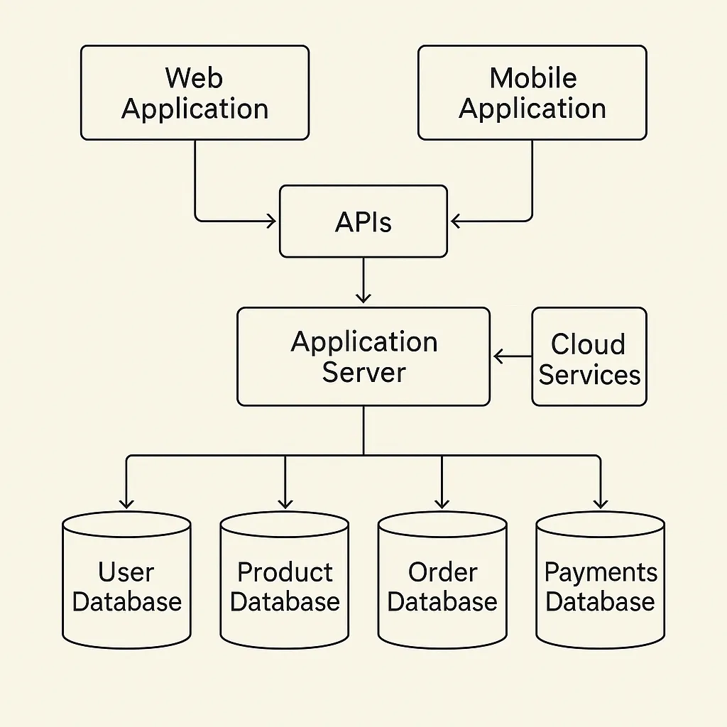 typical marketplace backend architecture diagram