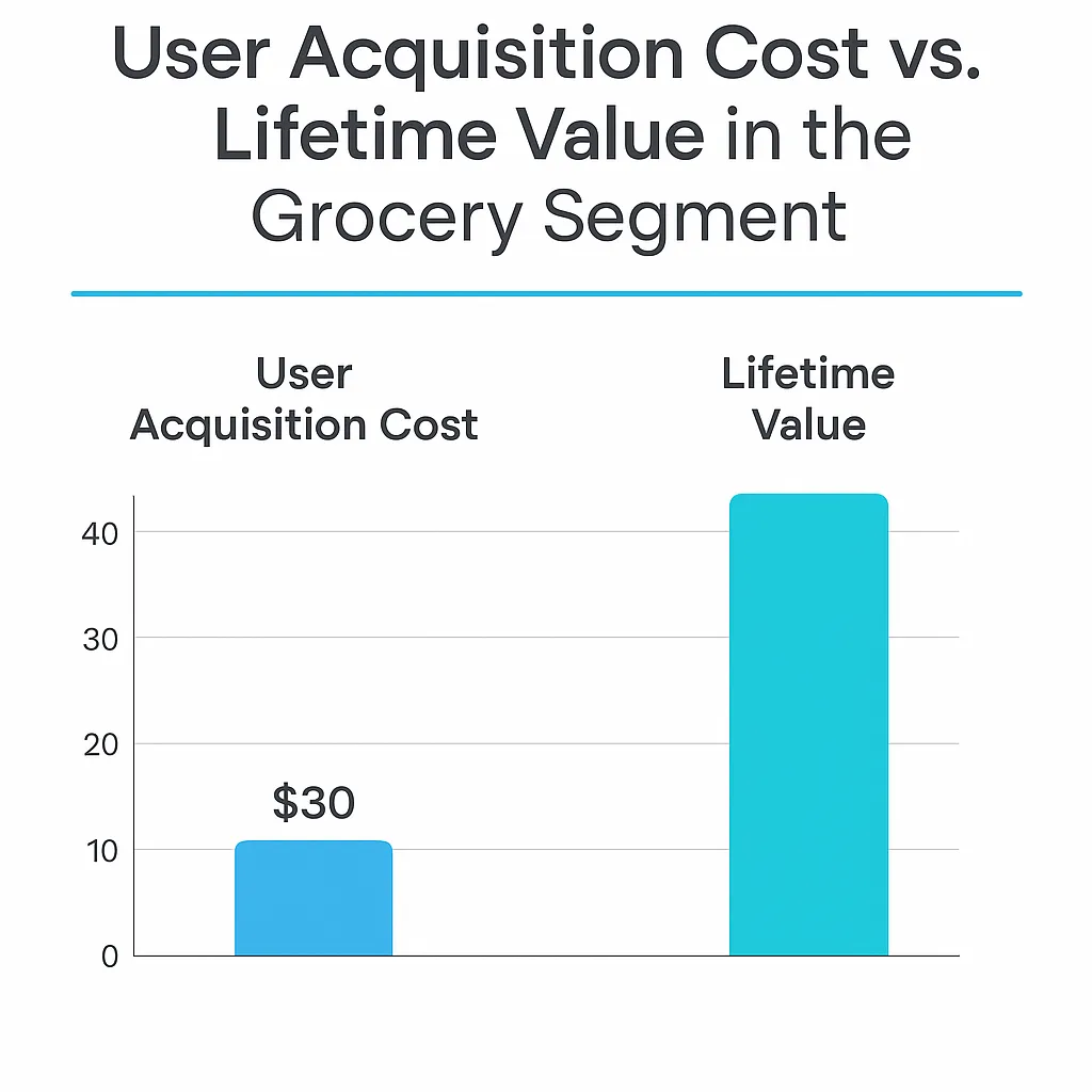 user acquisition vs lifetime value grocery