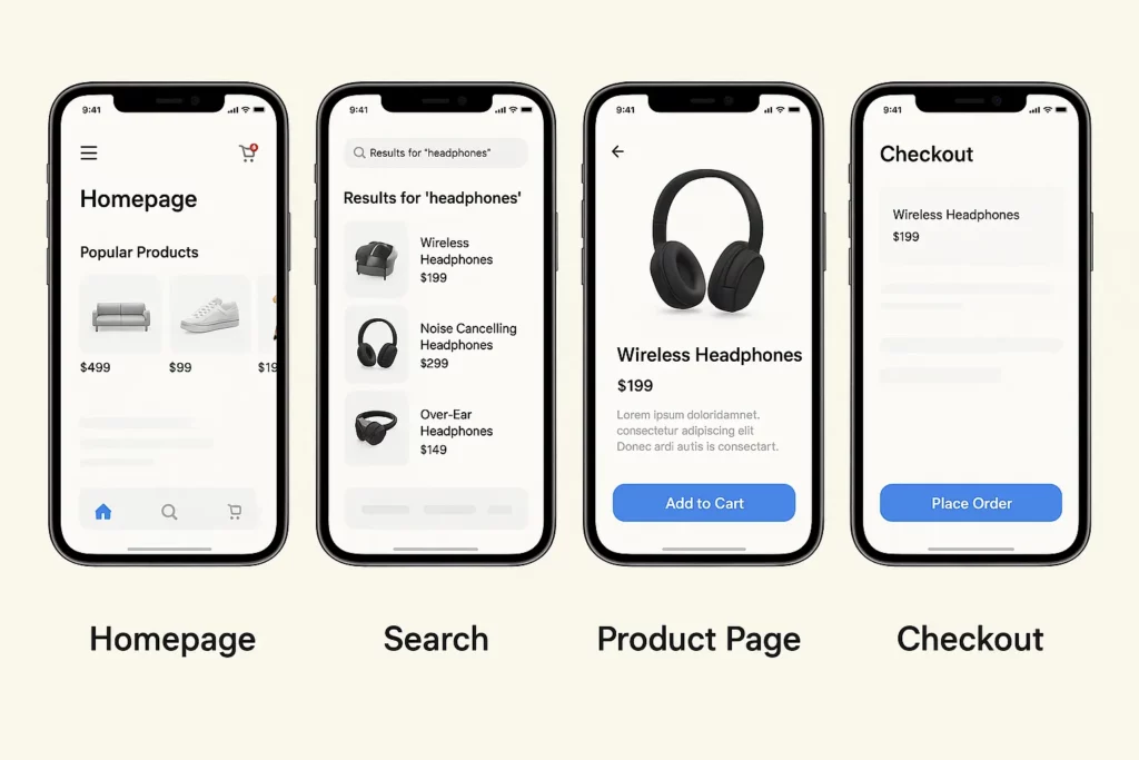 user journey marketplace screenshots