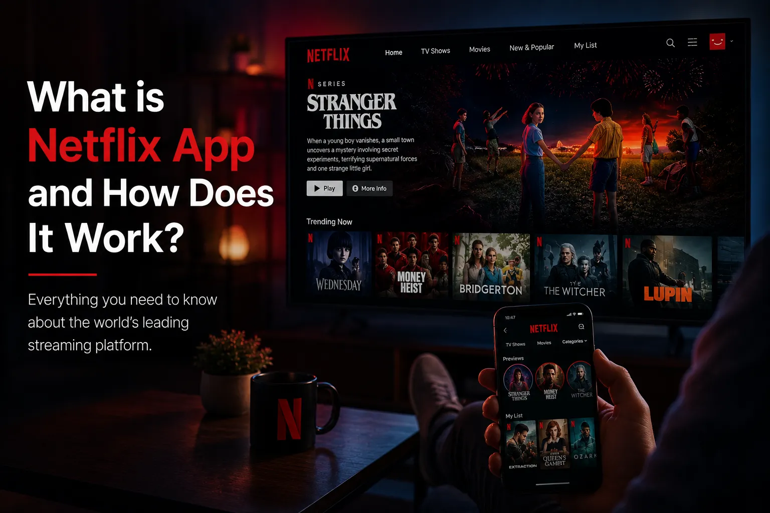 What is Netflix app and how does it work across smart TV and mobile devices
