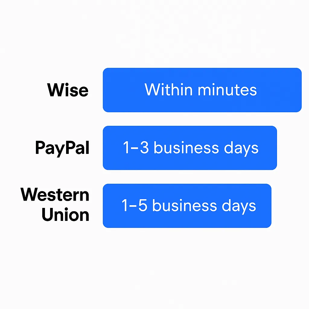 wise vs paypal western union speed