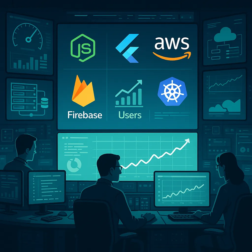 Advanced tech stack and scalable cloud infrastructure powering Uber for X apps with real-time performance analytics.