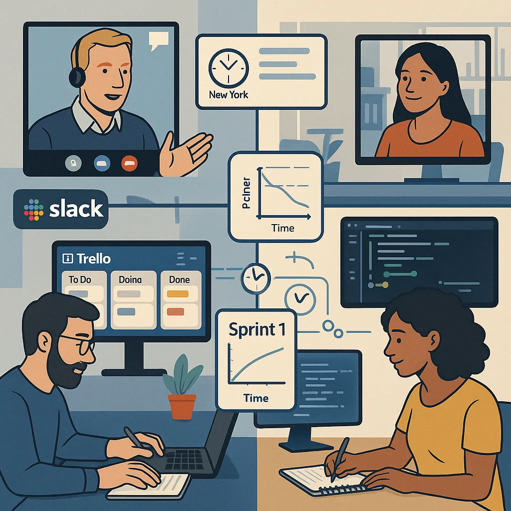 Agile development team using transparent tools and workflows for Uber for X clone app project management.