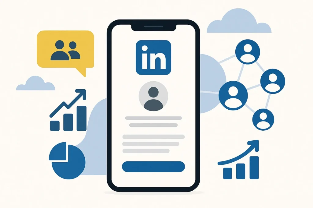 Creative abstract design representing Business Model of LinkedIn