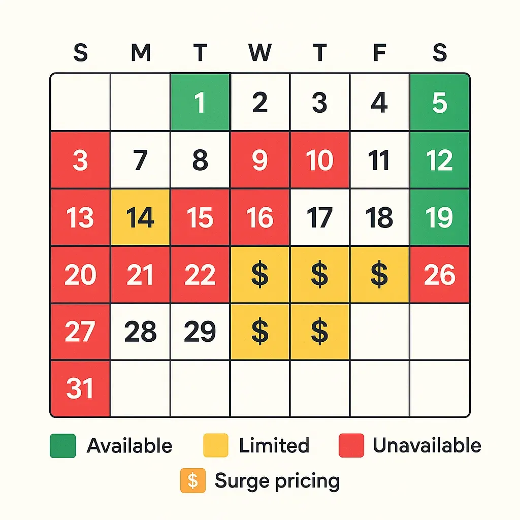 Color Coded Calendar