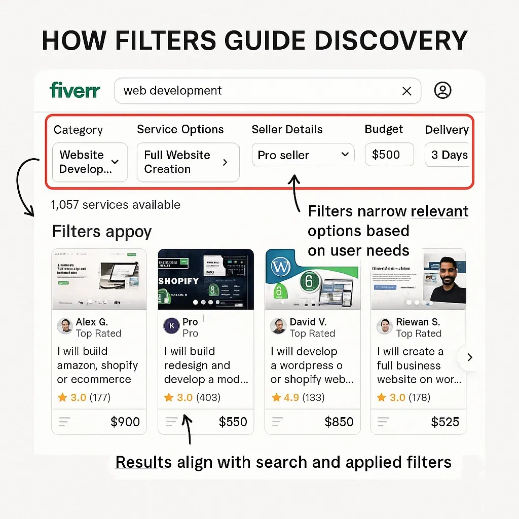 Fiverr Filter Interface