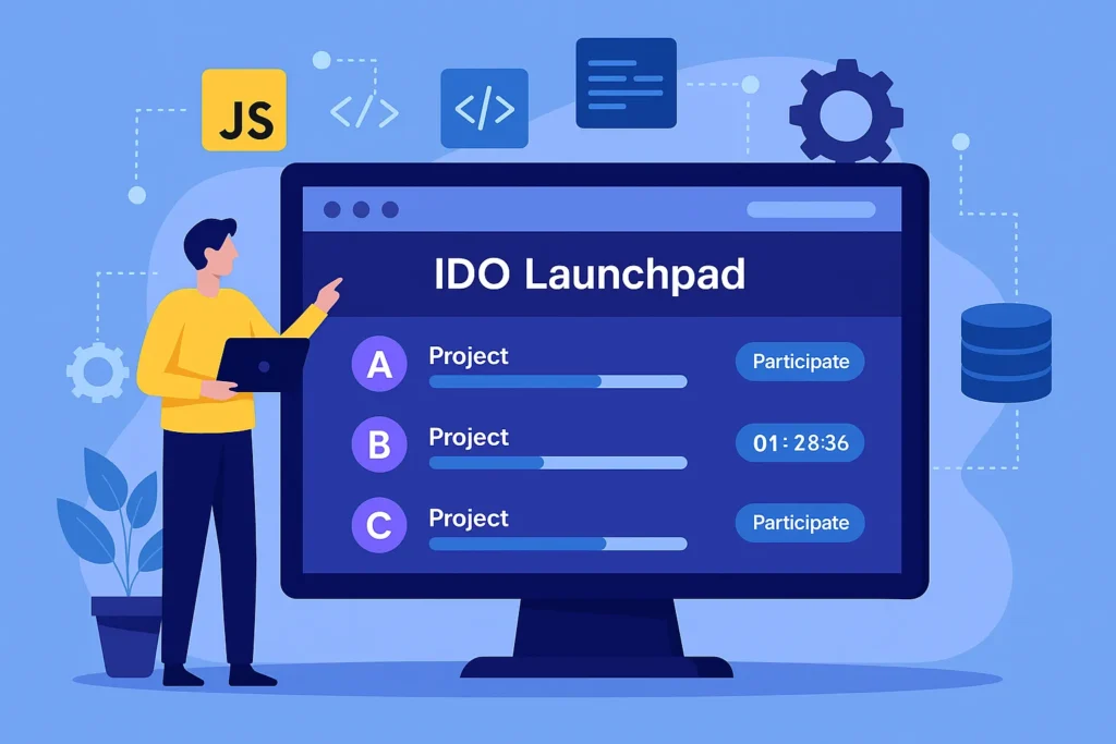 Developer Building BSCpad Clone Interface