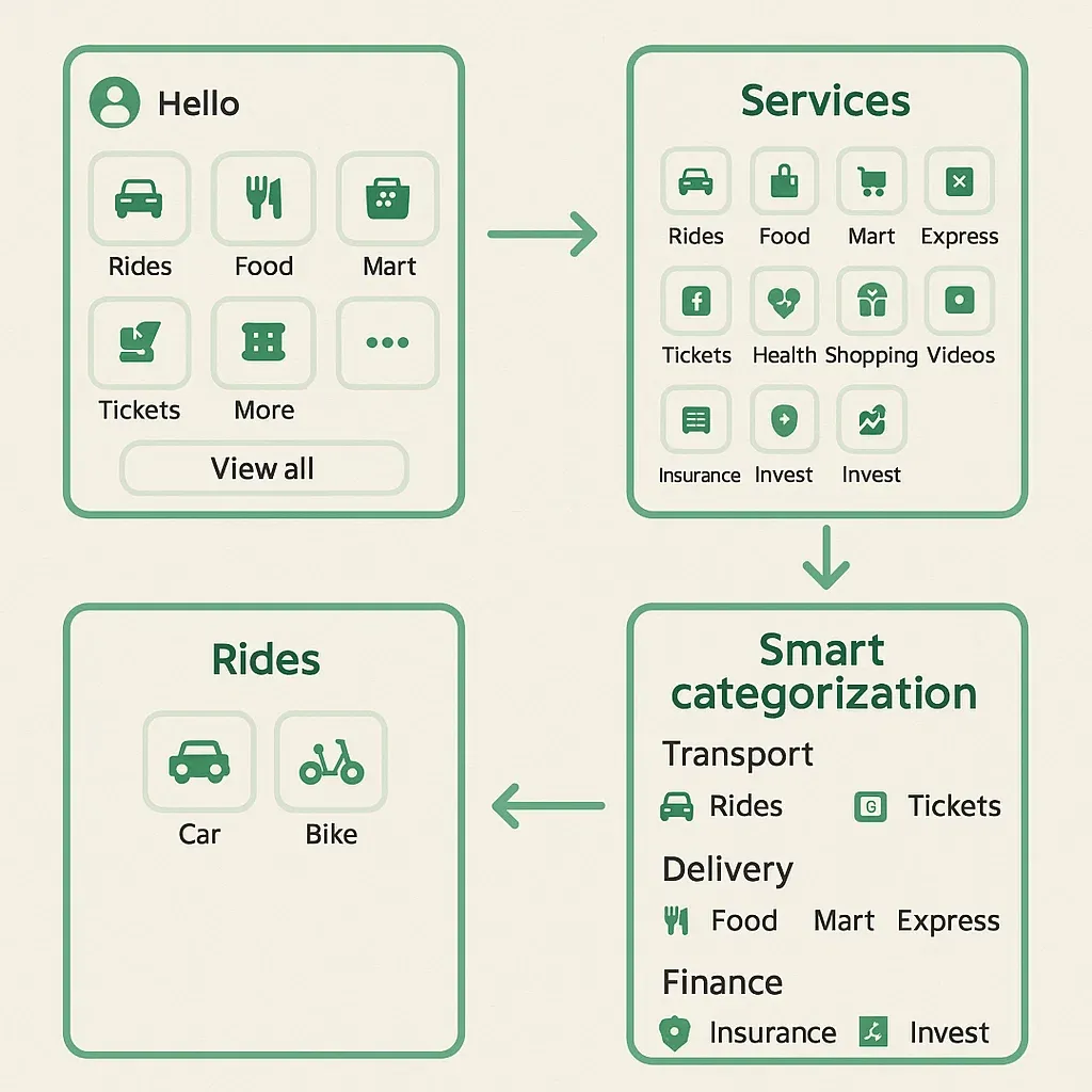Grab App UI Flow