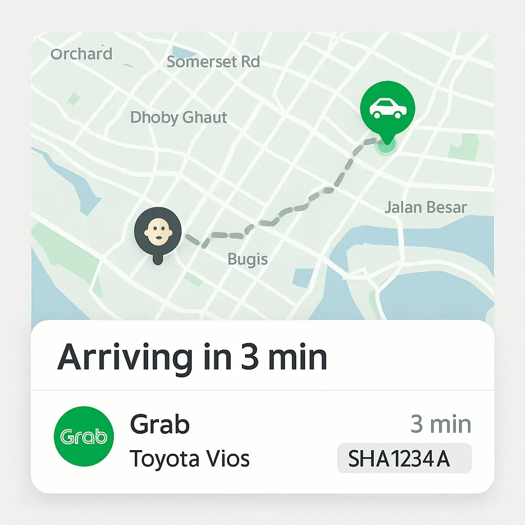 Grab Interface Screenshot