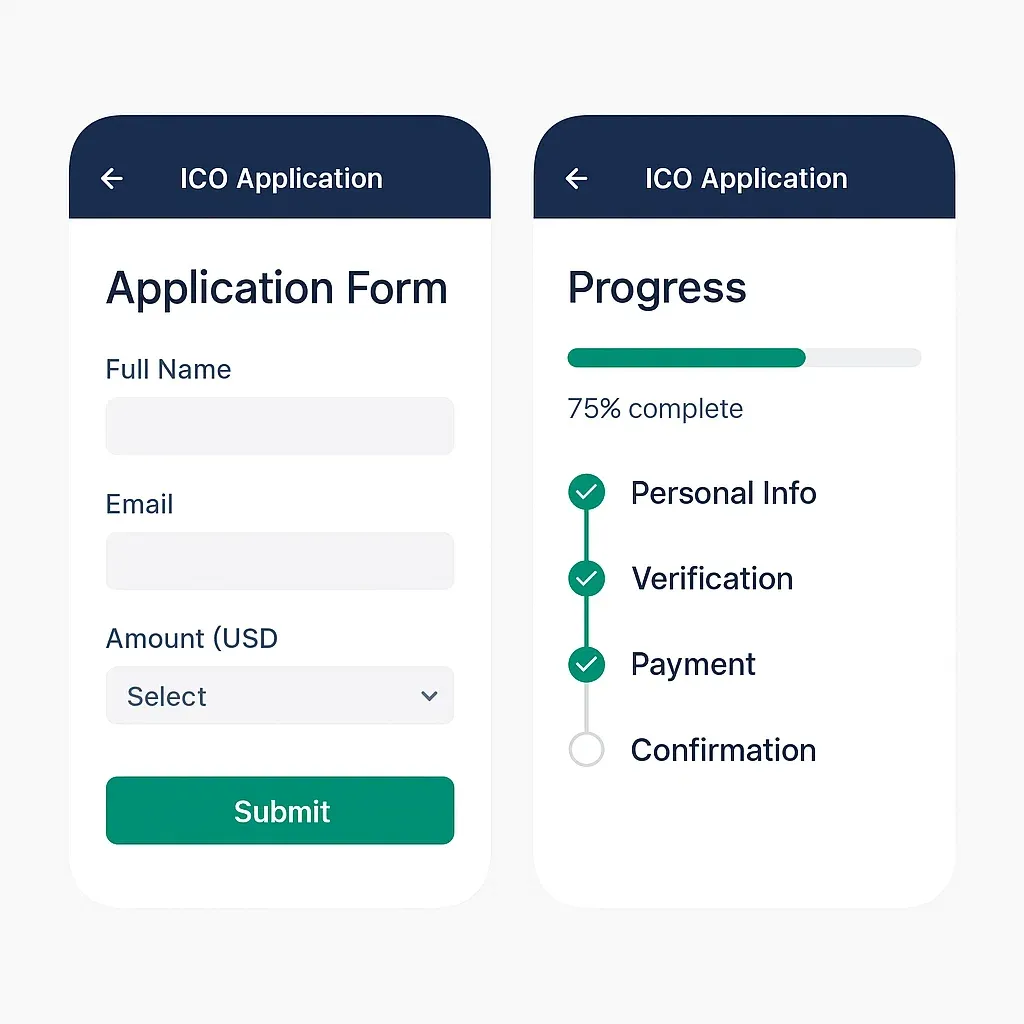 ICO App Interface