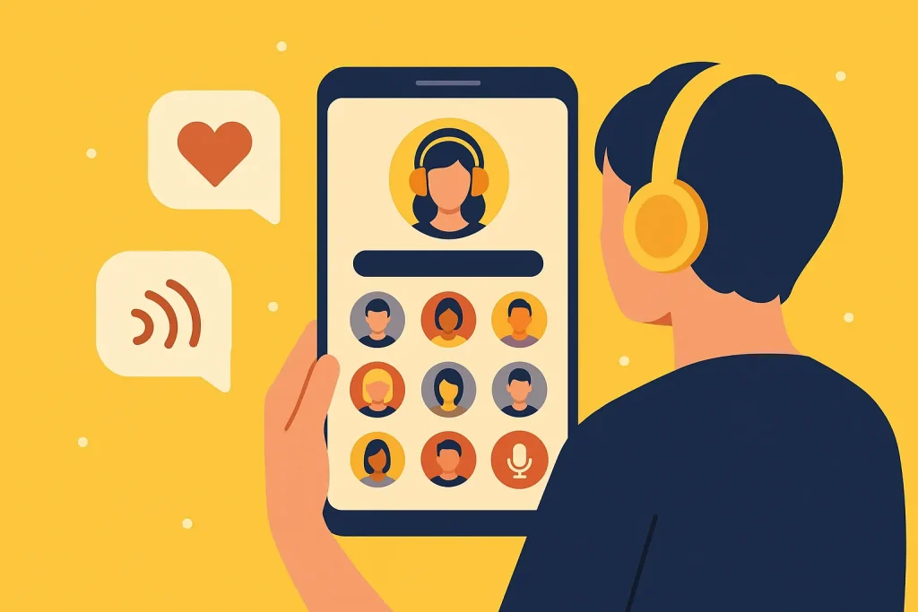 Clubhouse Clone App Design Concept for Audio Chat Platform 2025