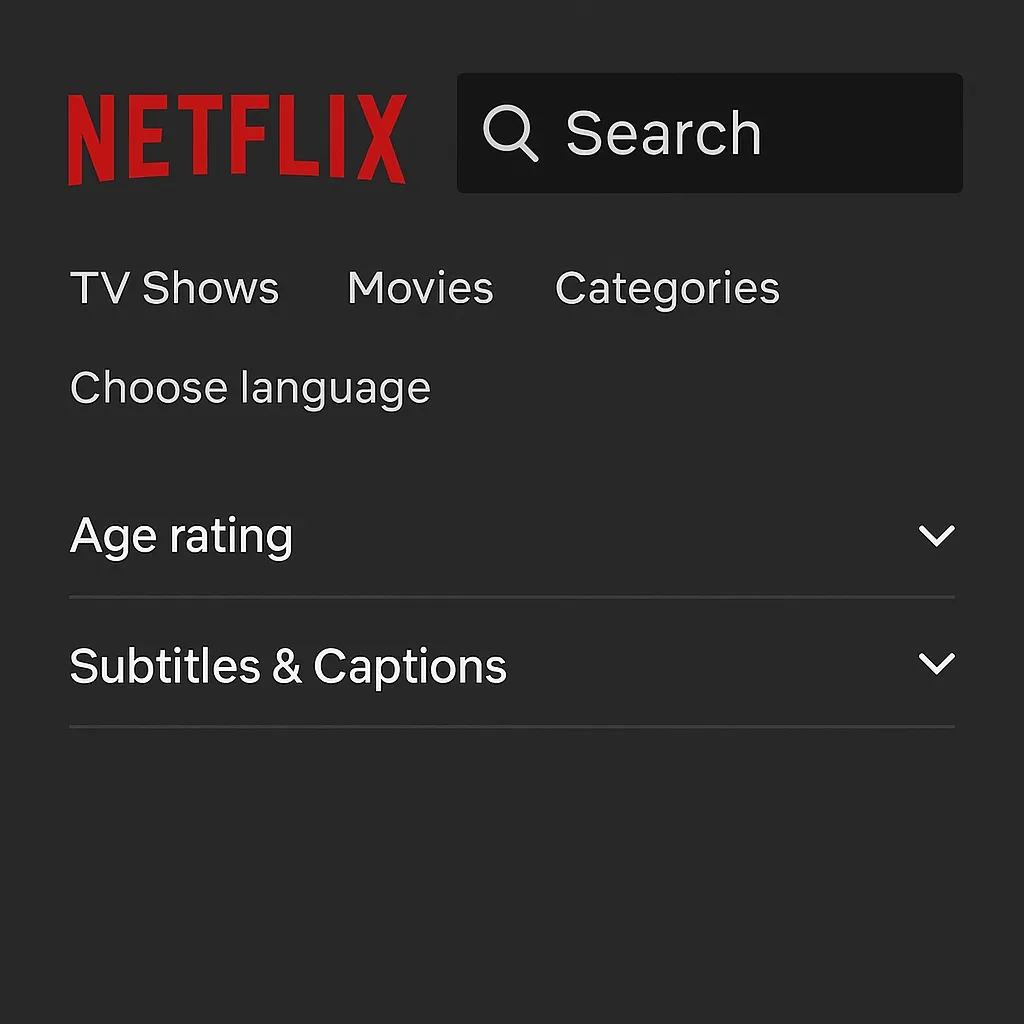 Netflix Interface Screenshot