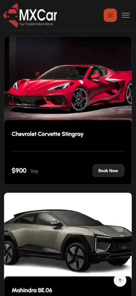 Turo Clone Car Rental Car Selection