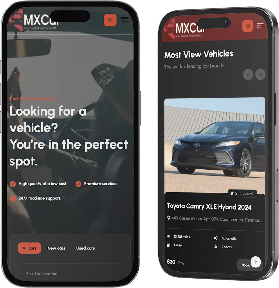 Turo Clone App Screens