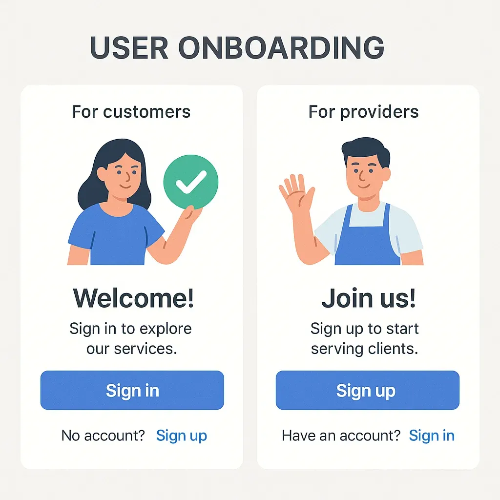 User Onboarding Screens
