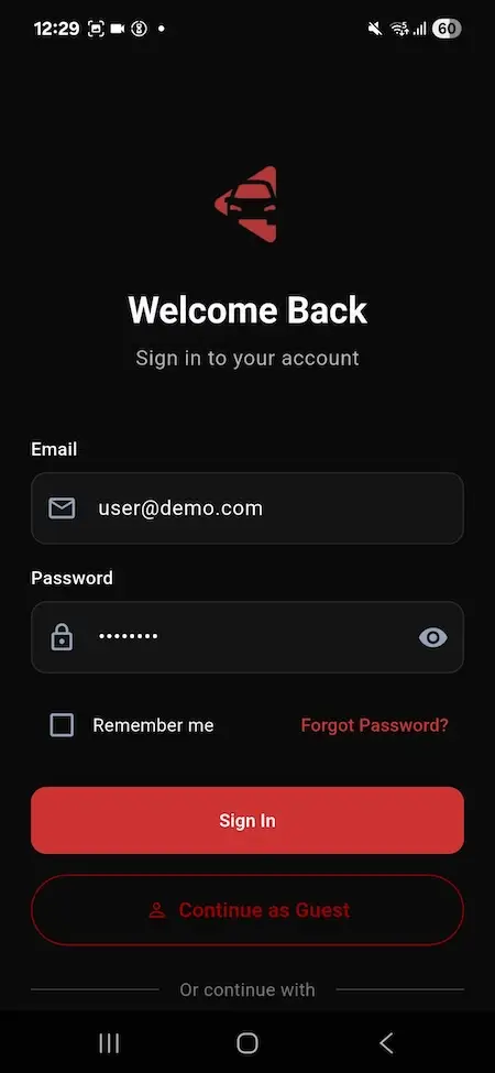 Turo Clone App Screen 2