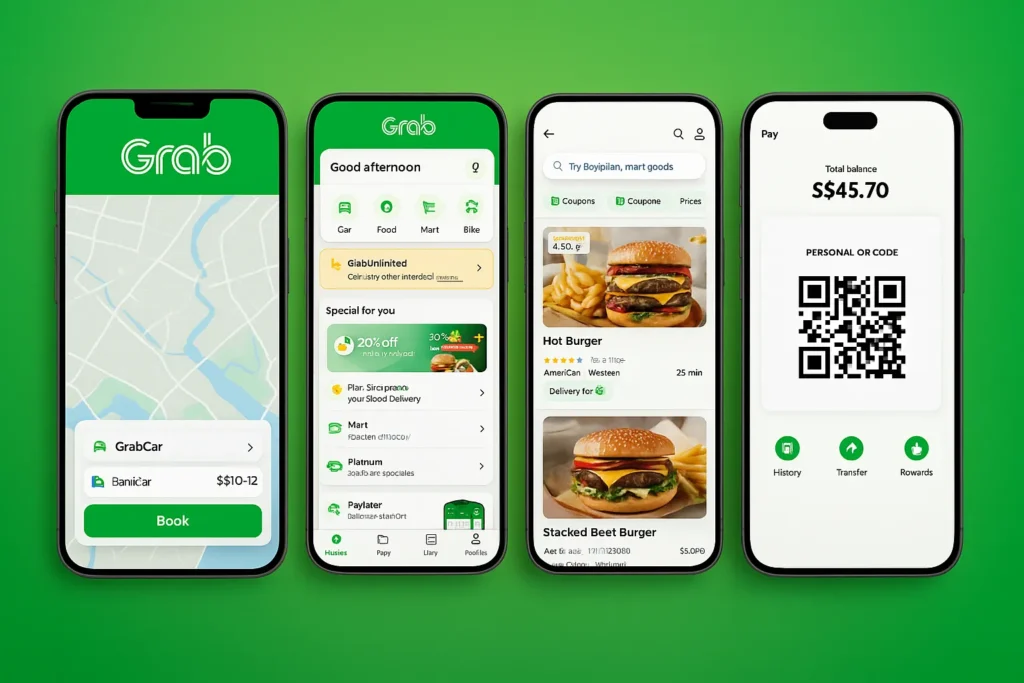 grab app interface screenshots 2025