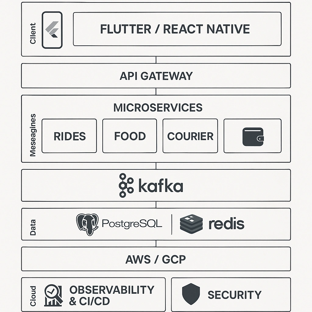 Grab Clone — Tech Stack Scalability