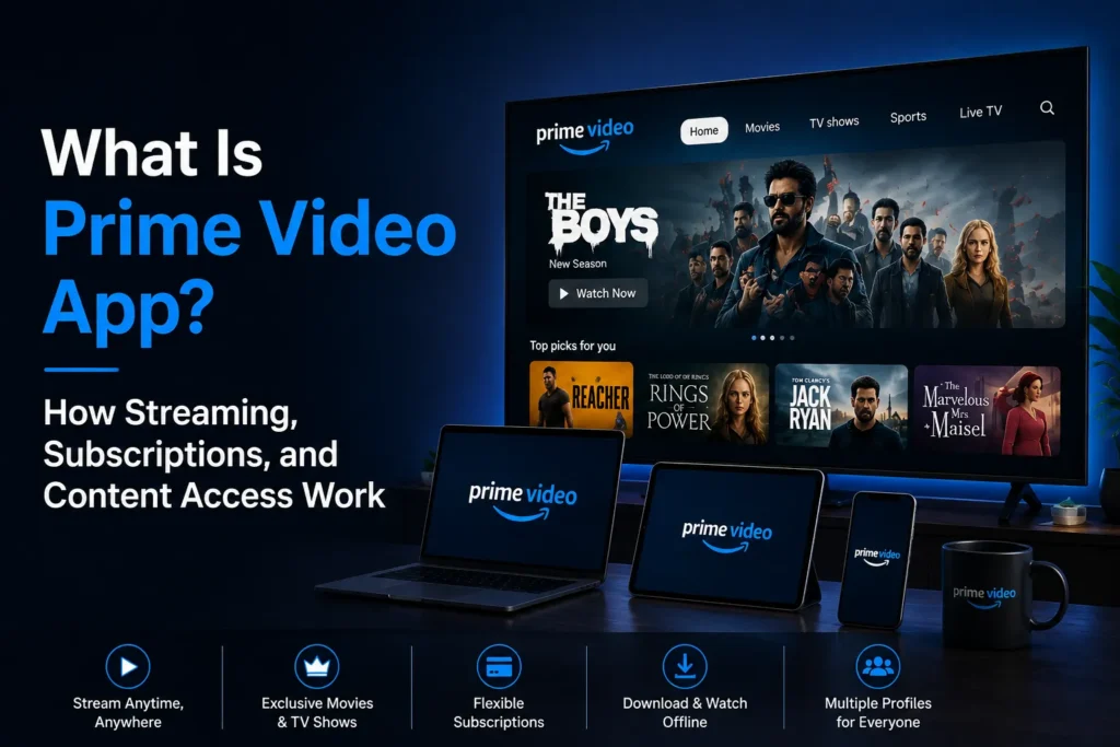 What is Prime Video app and how streaming, subscriptions, and content access work
