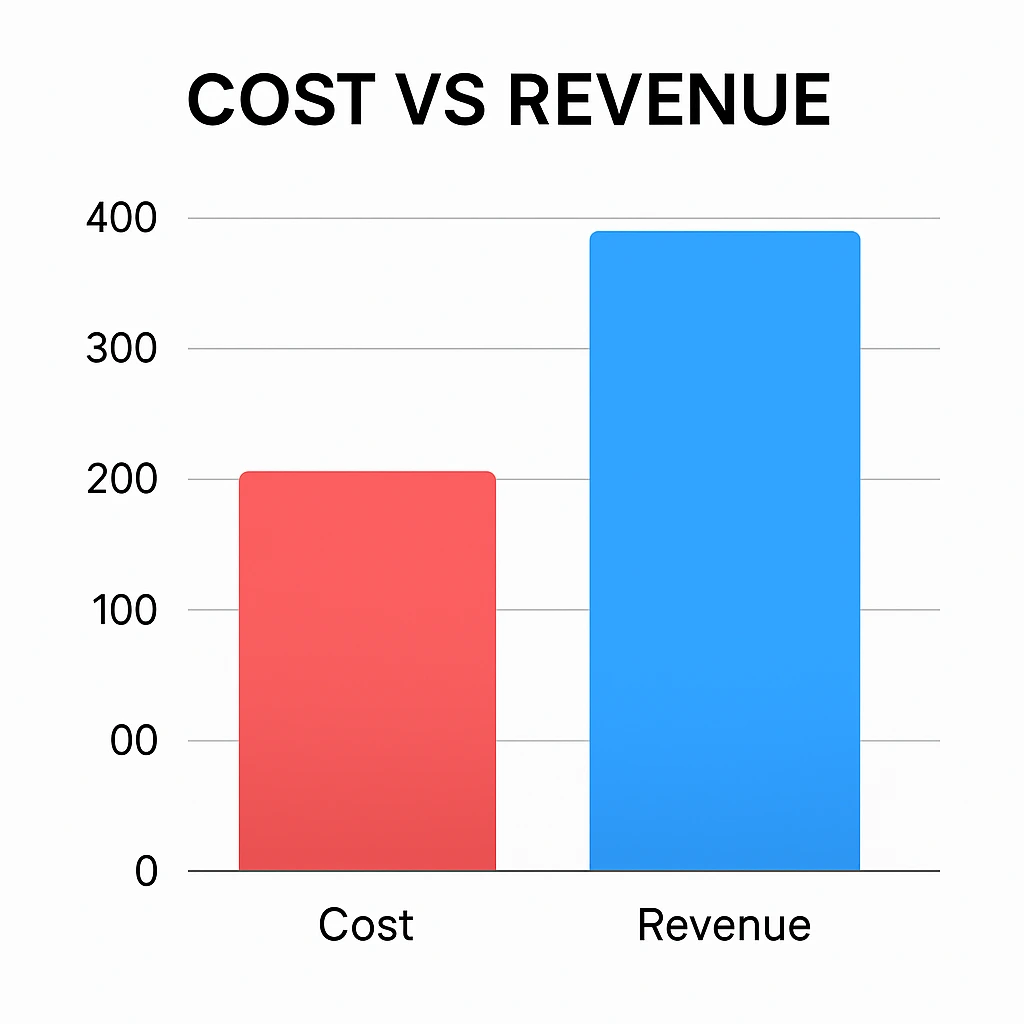 Cost vs Revenue Visualization prime video