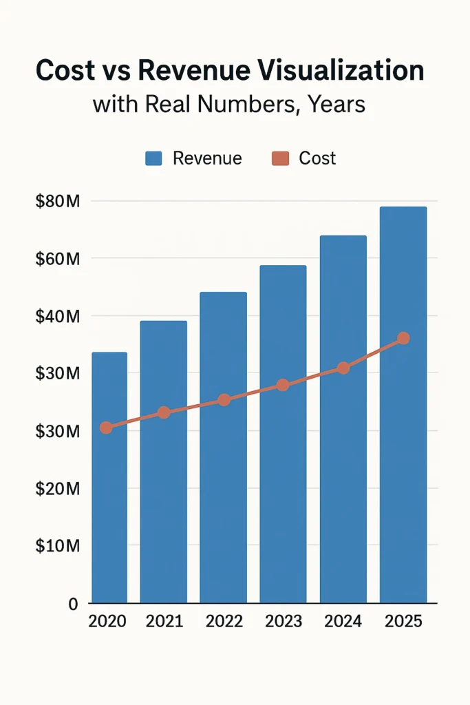 Cost vs Revenue visualization Freelancer