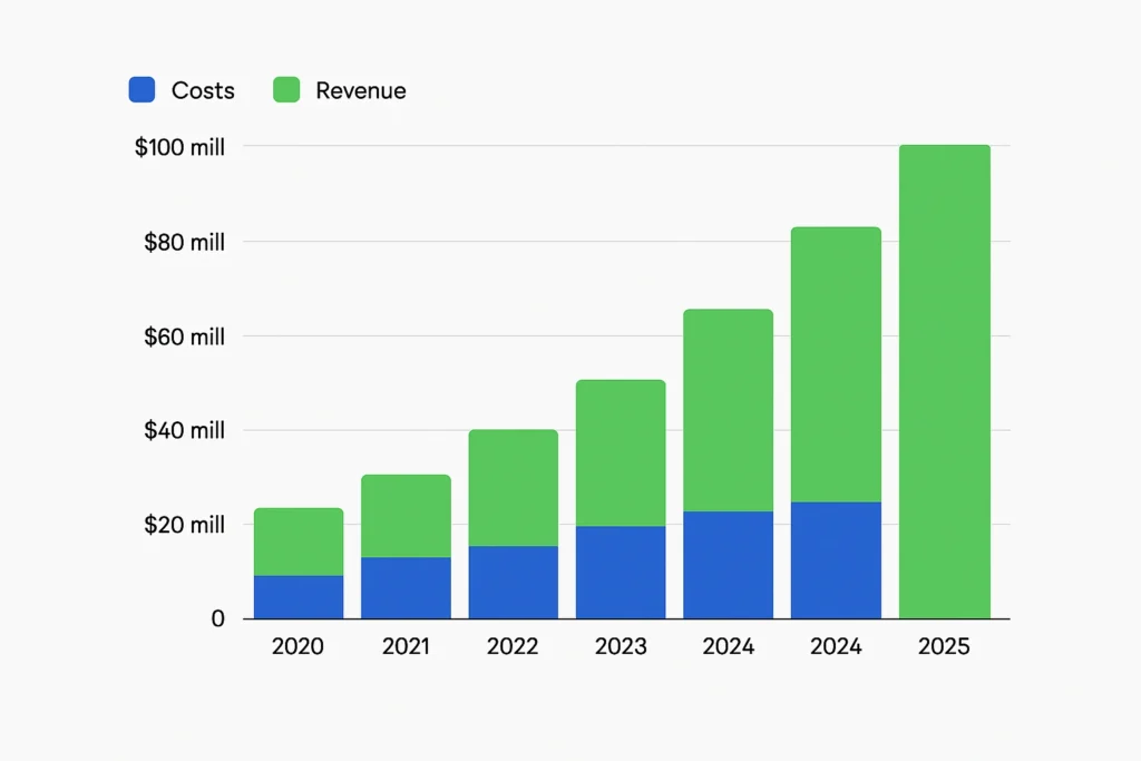Cost vs Revenue visualization P2P