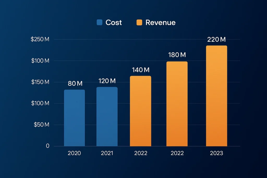 Cost vs Revenue visualization ramitano