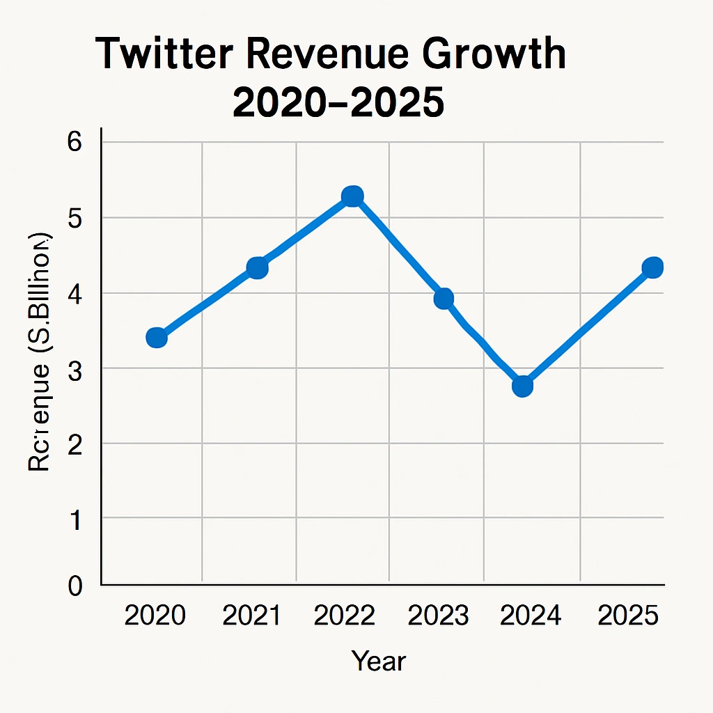 Revenue growth graph 2020–2025 twitter