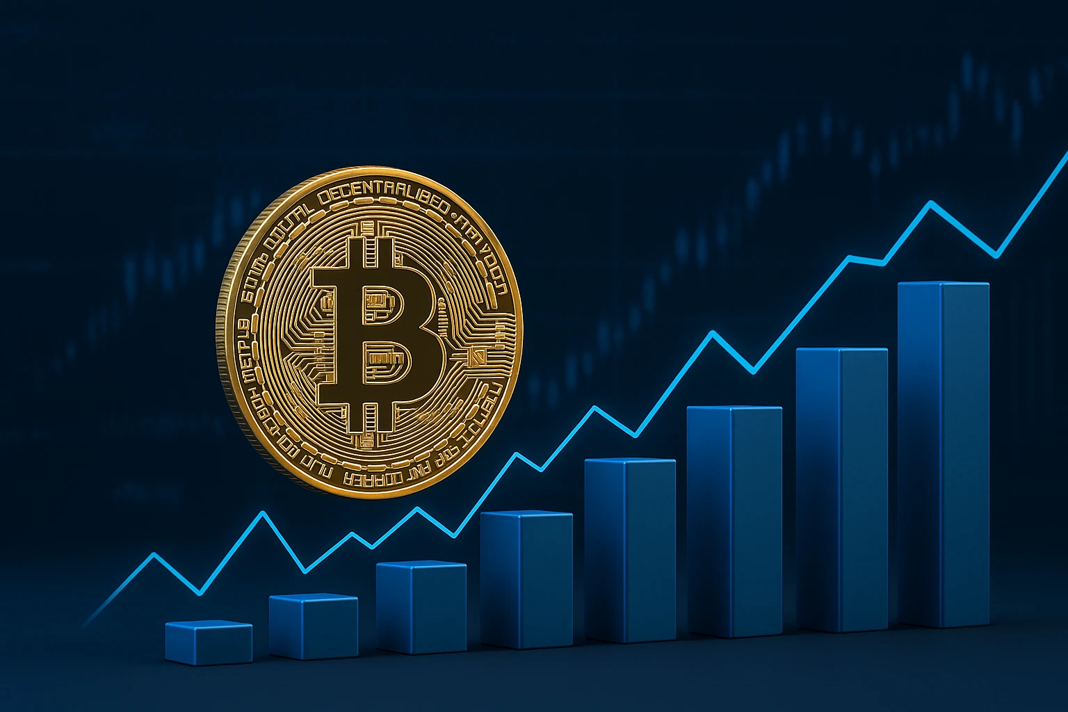 Binance clone revenue growth with rising crypto trading chart