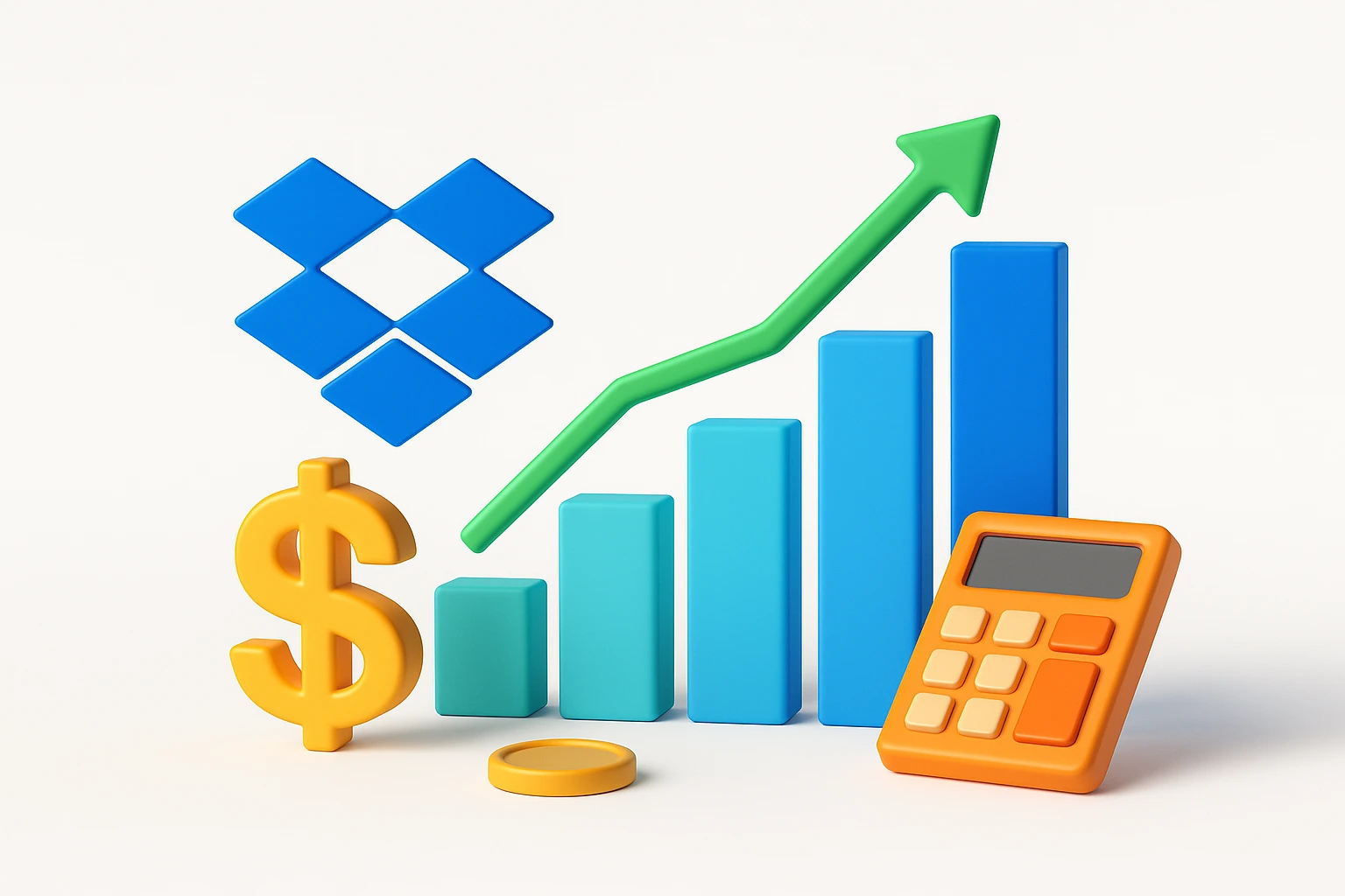 Dropbox revenue growth and monetization concept illustration