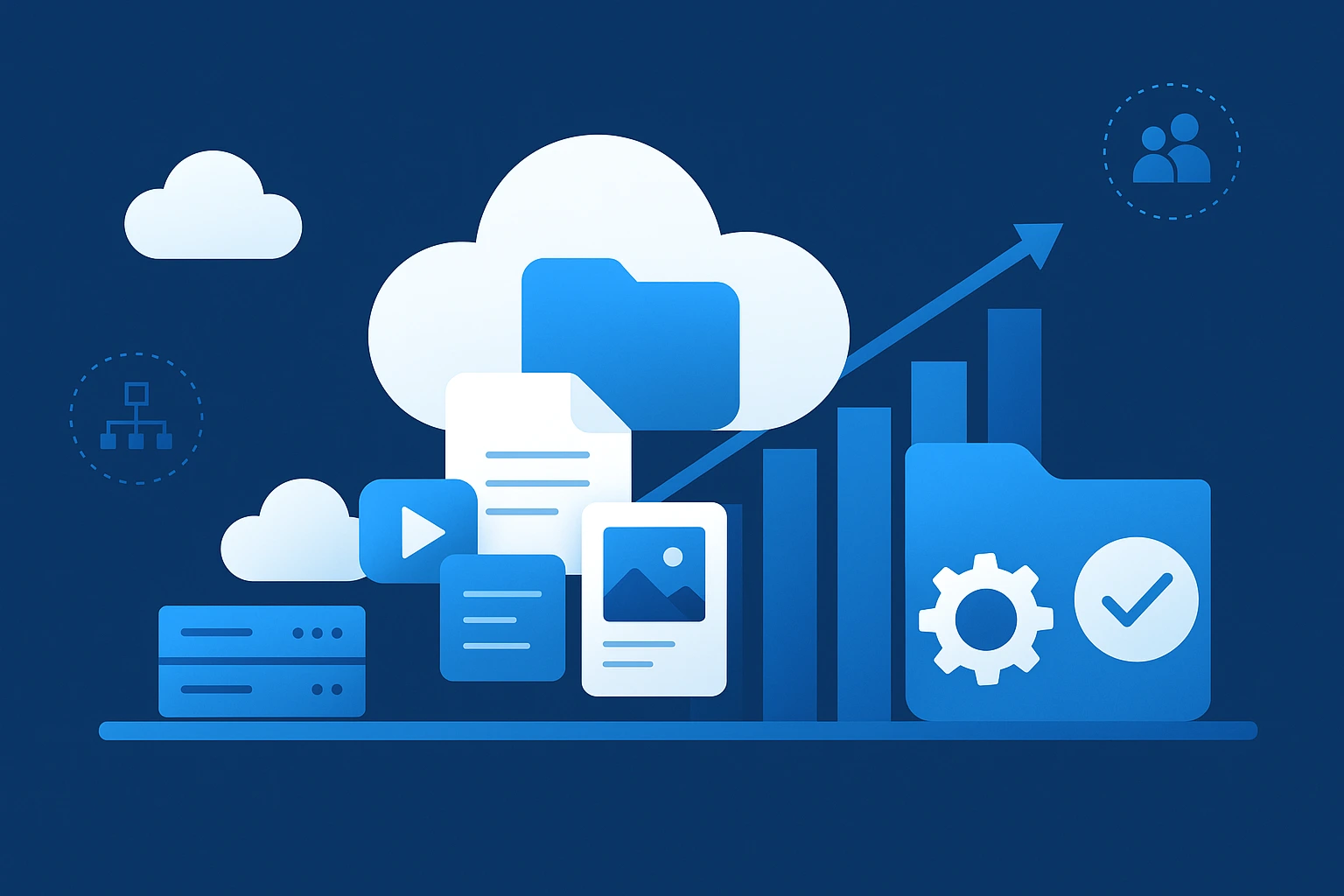 Creative feature image representing the revenue model of a Google Drive Clone platform.