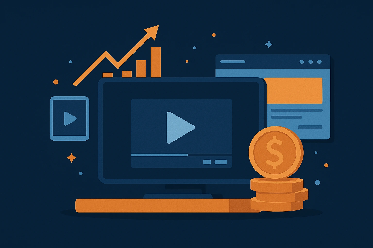 Creative feature image visualizing Prime Video’s monetization model with streaming, subscriptions, and revenue growth concept.