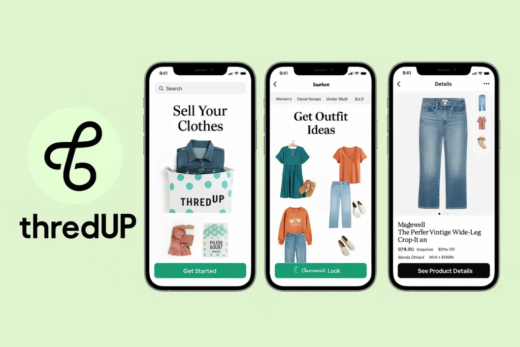 thredup app feature screens