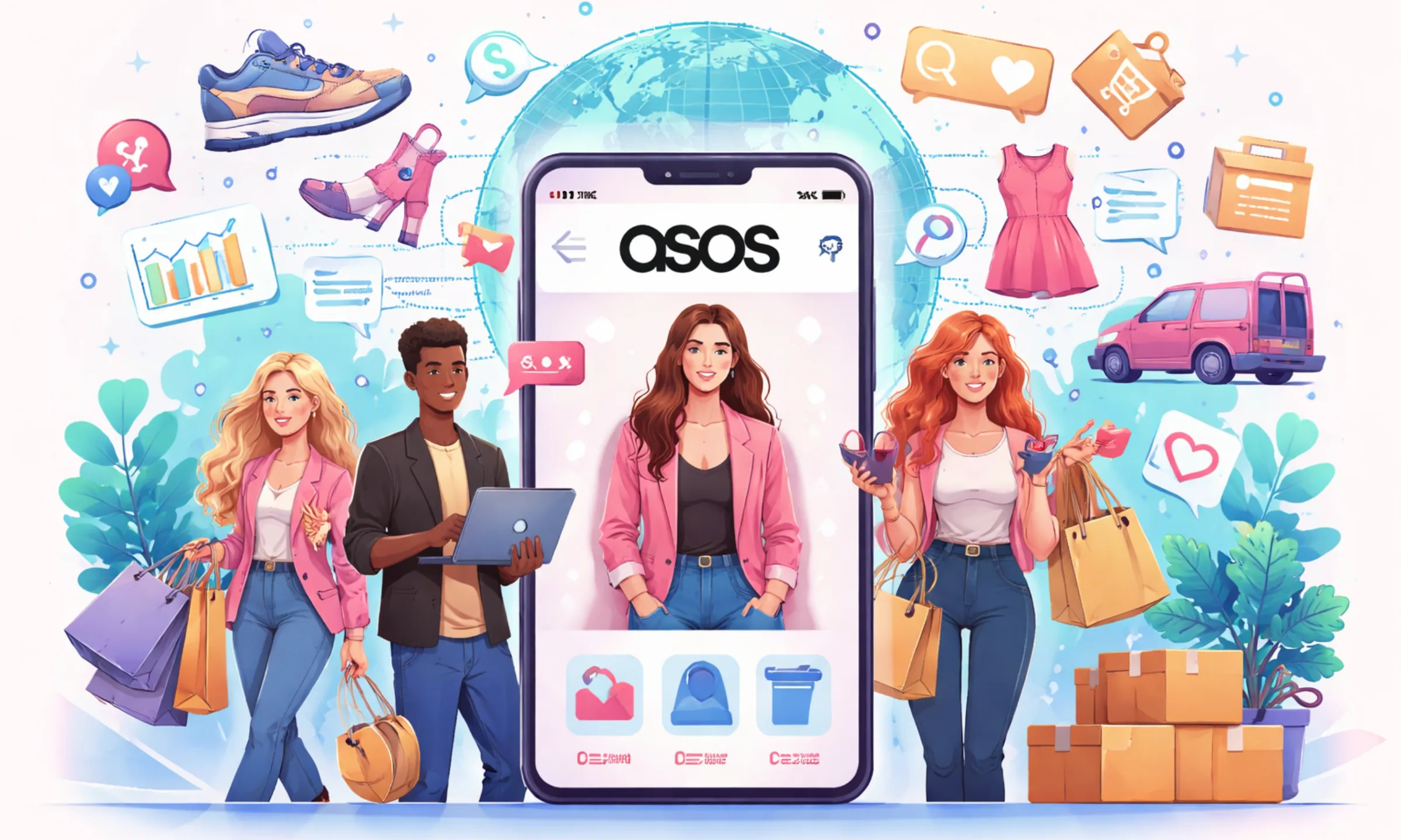 How ASOS works as a digital fashion platform showing its business model of ASOS revenue streams, and global ecommerce ecosystem in 2025