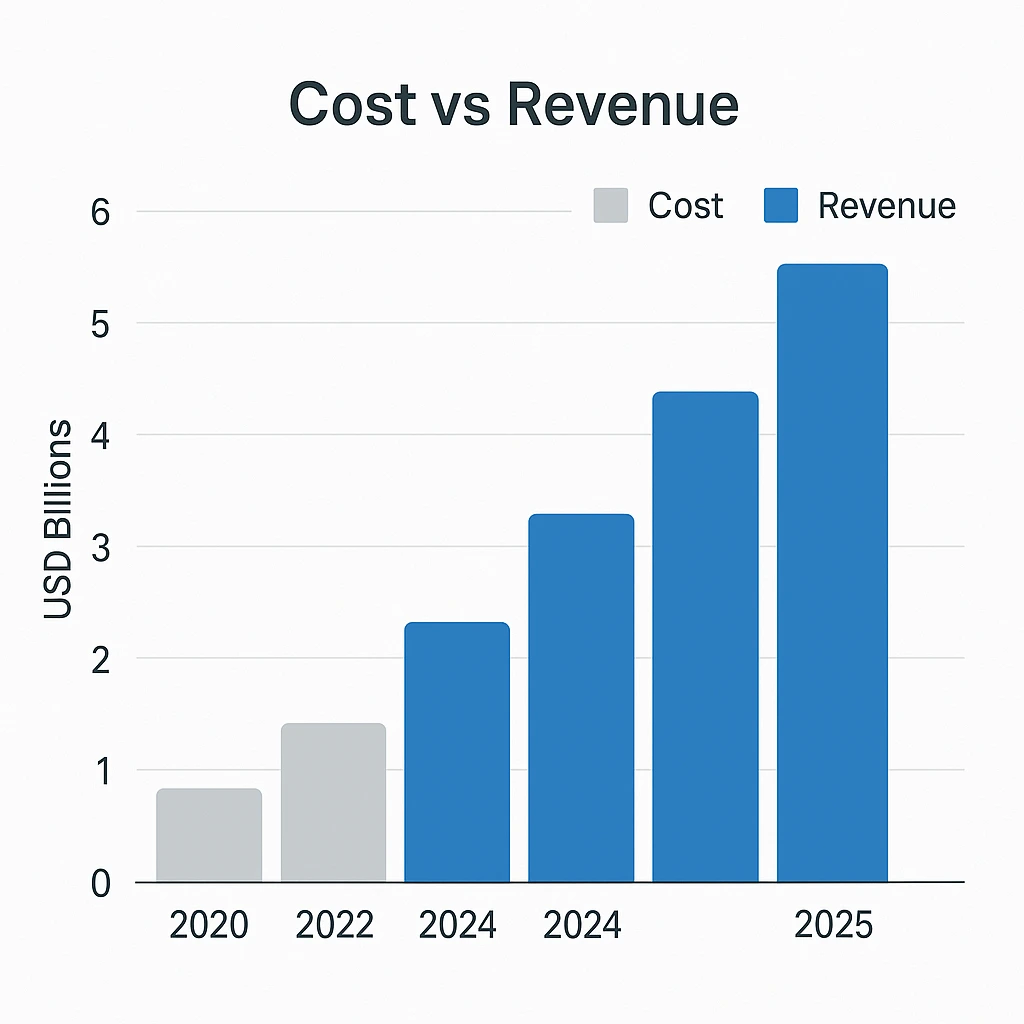 Cost vs Revenue visualization ChatGPT