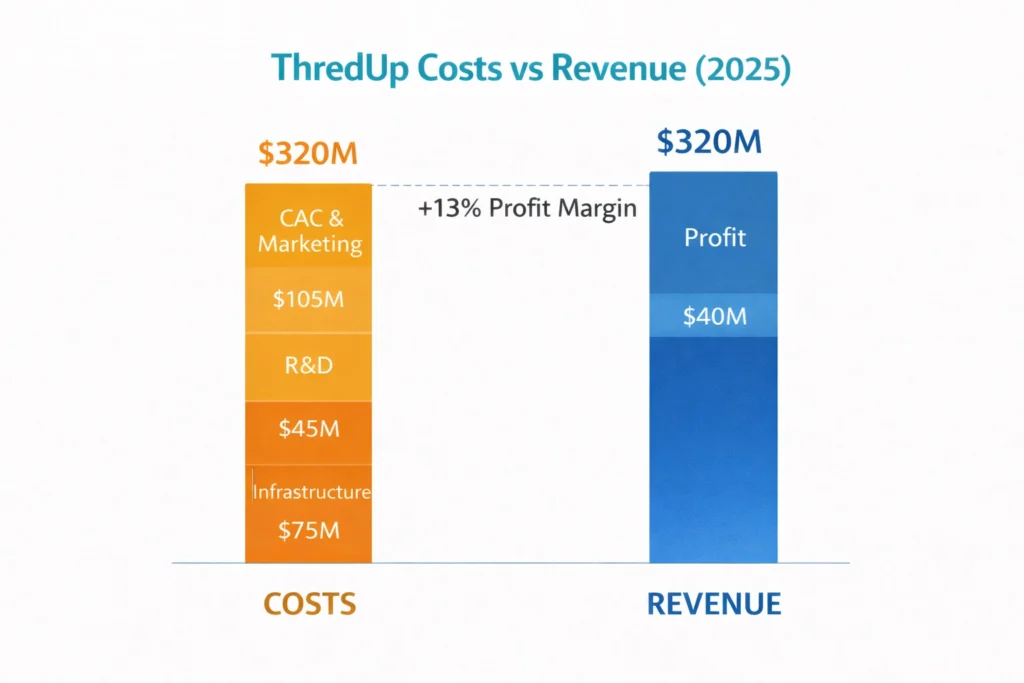 Cost vs Revenue visualization therd up