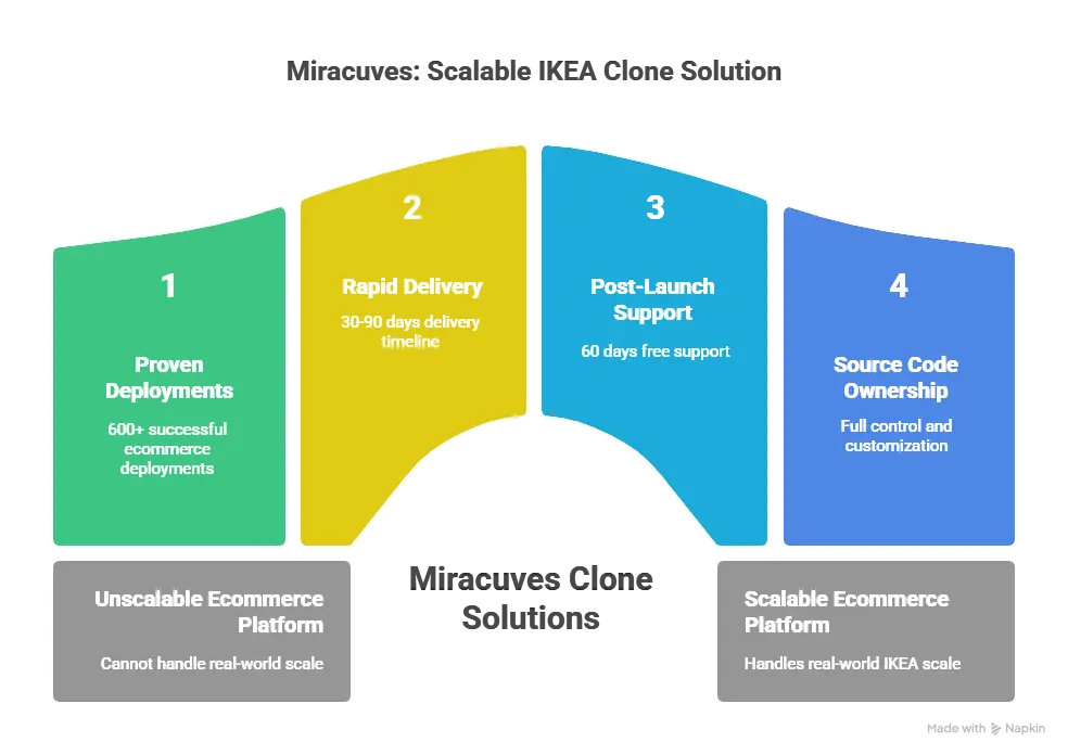 IKEA clone furniture ecommerce platform built by Miracuves for scalable home retail operations